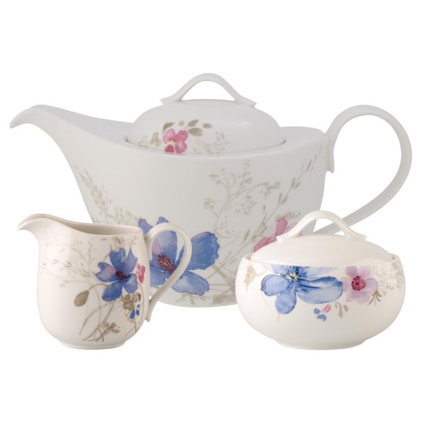 Villeroy & Boch Mariefleur Gris Basic Teezubehör Set 3-teilig