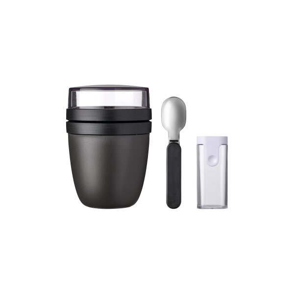 Mepal ELLIPSE Lunchpot + Faltbarer Löffel - Nordic Black