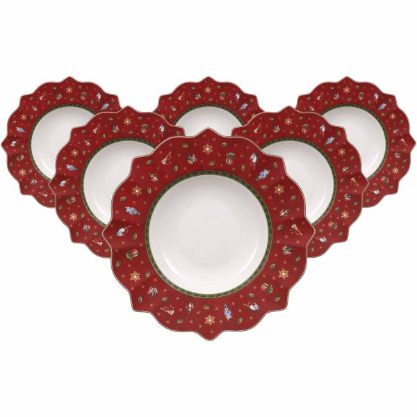 Villeroy & Boch Toys Delight Suppenteller ø 26,4 cm rot 6er Set