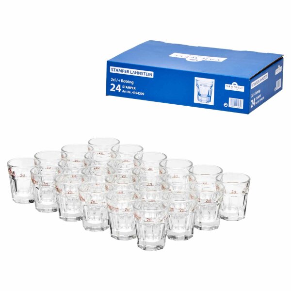 Van Well Lahnstein Stamper geeicht 2cl-Rotring 24er Set