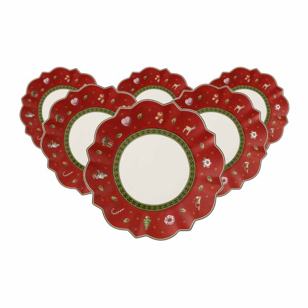 Villeroy & Boch Toys Delight Brotteller ø 17,9 cm Rot 6er Set