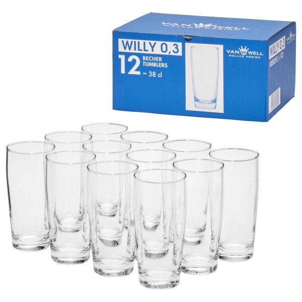 Van Well Willi Becher 0,3 l geeicht 12er Set