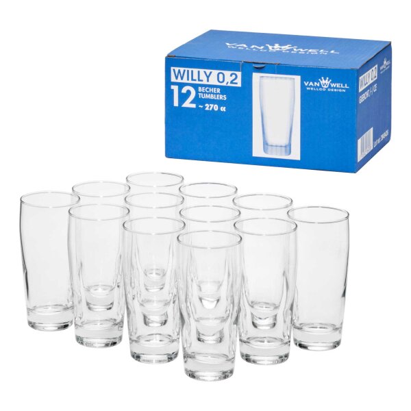 Van Well Willi Becher 0,2 l geeicht 12er Set