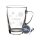 Gravur Glasbecher Kaffeebecher 300 ml - Schneeflocken - 30 Stück