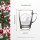 Glasbecher Kaffeebecher 300 ml - Schneekugel - 30 Stück