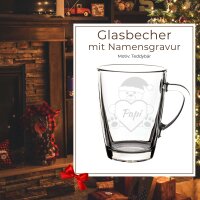 Glasbecher Kaffeebecher 300 ml - Plüschbär - 6...