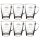 Glasbecher Kaffeebecher 300 ml - Plüschbär - 6 Stück