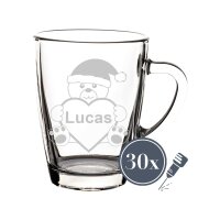 Luxentu - Gravur Glasbecher Kaffeebecher 300 ml -...