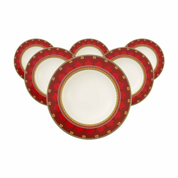 Villeroy & Boch Samarkand Rubin Suppenteller ø 24,8 cm 6er Set