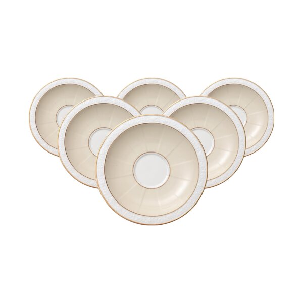 Villeroy & Boch Ivoire Frühstücksuntertasse ø 18,5 cm 6er Set