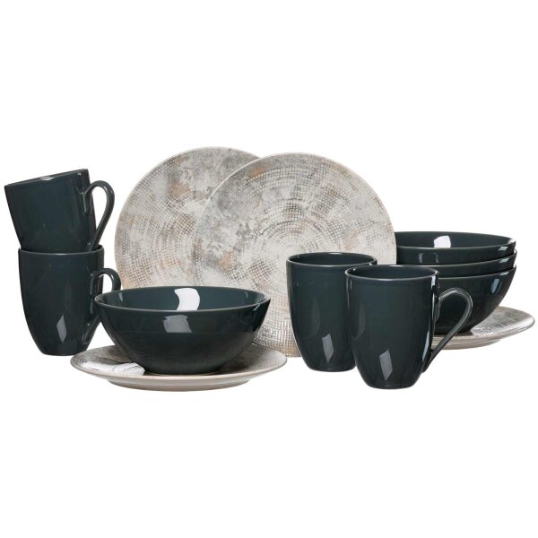 Ritzenhoff & Breker Cecina Frühstücks-Set 12-teilig Grau / Perle