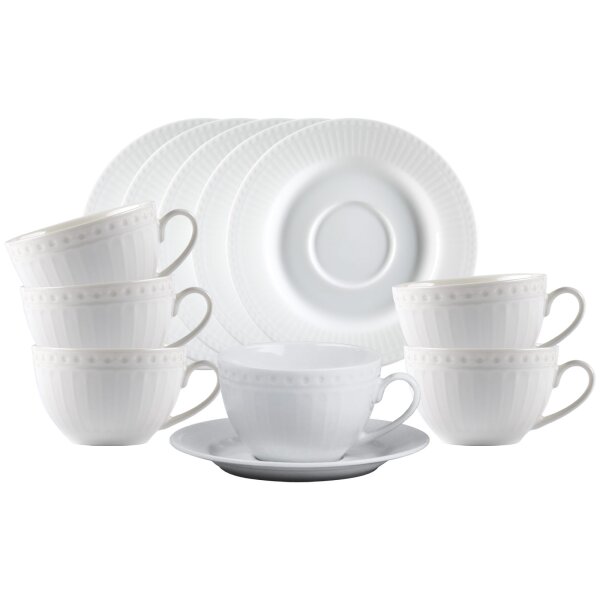 Ritzenhoff & Breker Sofia Kaffeetassen mit Untertassen 220 ml 6er Set