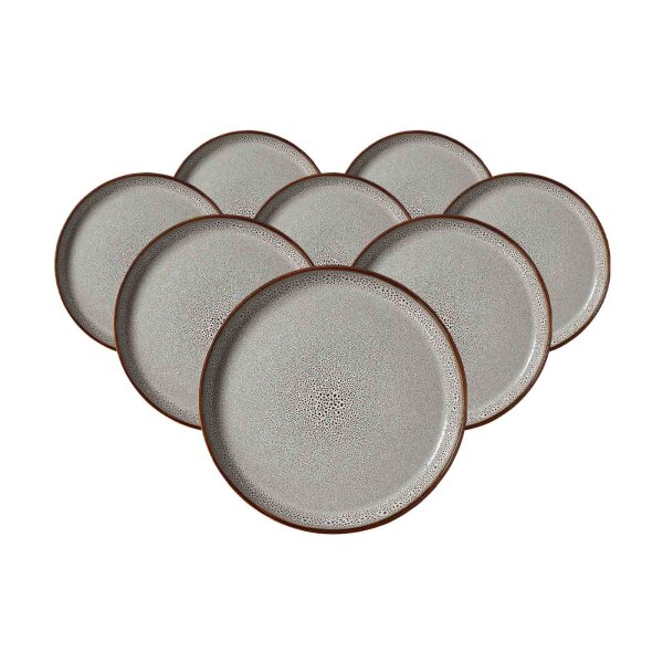 Ritzenhoff & Breker Visby Dessert-Teller ø 20,5 cm 8er Set - Grau