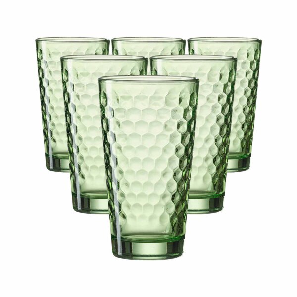 Ritzenhoff & Breker Favo Longdrinkglas 400 ml 6er Set - Grün