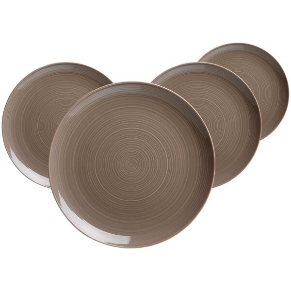 Ritzenhoff & Breker Suomi Speiseteller ø 26 cm 4er Set - Braun