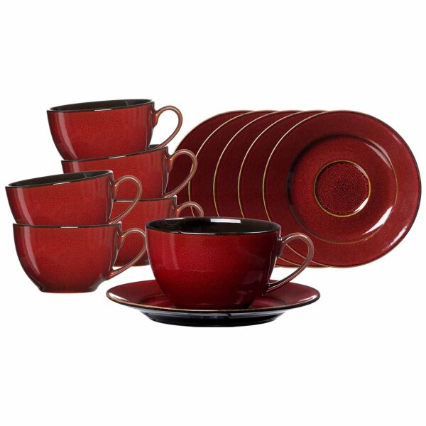 Ritzenhoff & Breker Gambia Kaffeetasse mit Untertasse 220 ml 6er Set