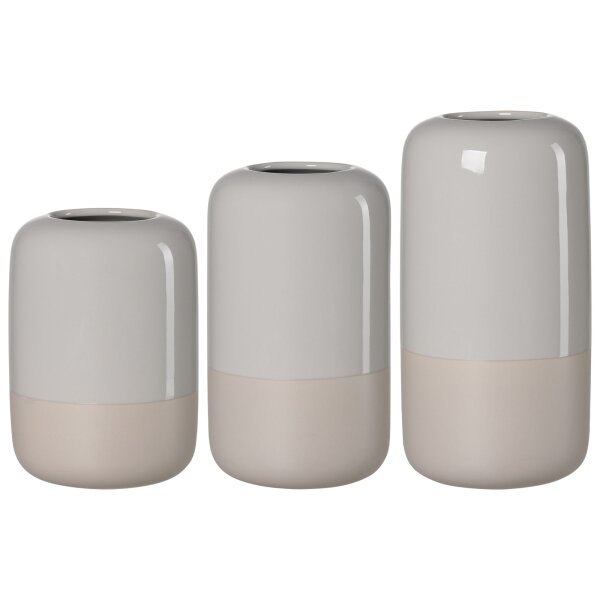 Ritzenhoff & Breker Dome Vasen-Set 3-teilig - Grau