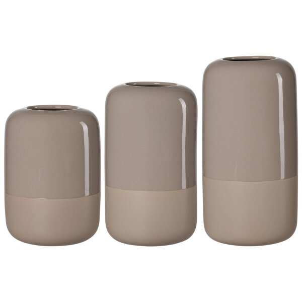 Ritzenhoff & Breker Dome Vasen-Set 3-teilig - Braun