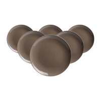 Ritzenhoff & Breker Suomi Dessertteller ø 20 cm 6er Set - Braun