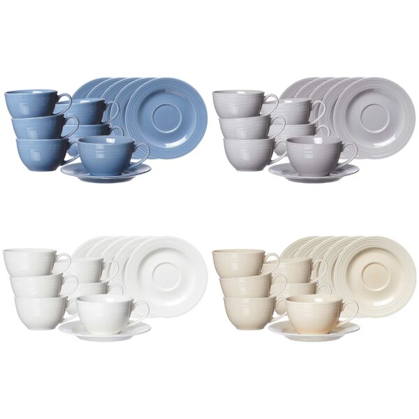 Ritzenhoff & Breker Levi Kaffeetasse mit Untertasse 6er Set - Variante