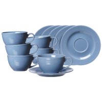 Ritzenhoff & Breker Levi Kaffeetasse mit Untertasse 6er Set - Blau