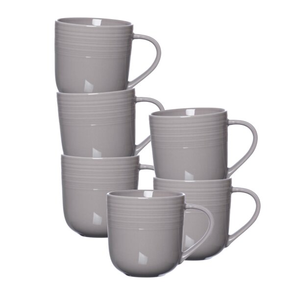 Ritzenhoff & Breker Levi Kaffeebecher 400 ml 6er Set -  Grau