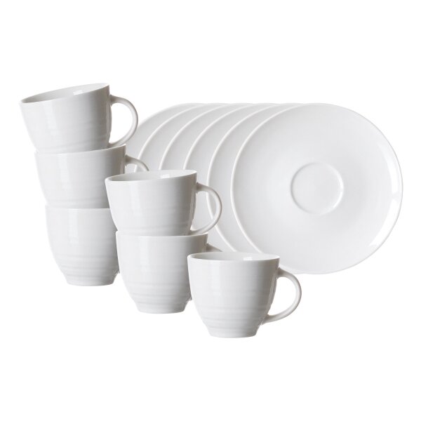 Ritzenhoff & Breker Suomi Espressotasse mit Untertasse 90 ml 6er Set - Beige