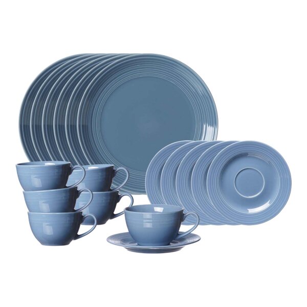 Ritzenhoff & Breker Levi Kaffeeservice 18-teilig - Blau