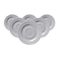 Ritzenhoff & Breker Levi Kaffeeuntertasse ø 15,5 cm 6er Set - Grau