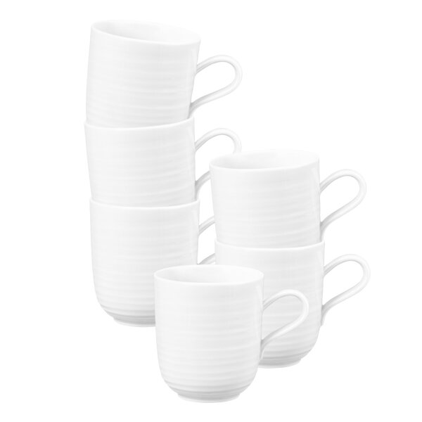 Seltmann Weiden Terra Kaffeebecher 400 ml 6er Set - Weiß