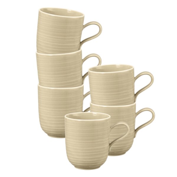 Seltmann Weiden Terra Kaffeebecher 400 ml 6er Set - Sandbeige