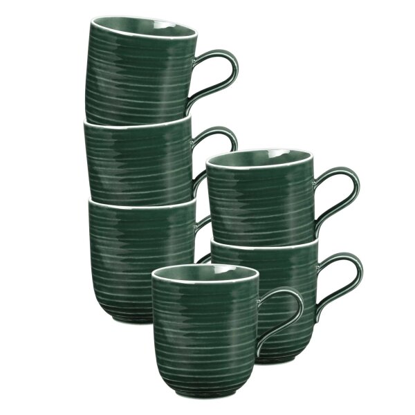Seltmann Weiden Terra Kaffeebecher 400 ml 6er Set - Moosgrün
