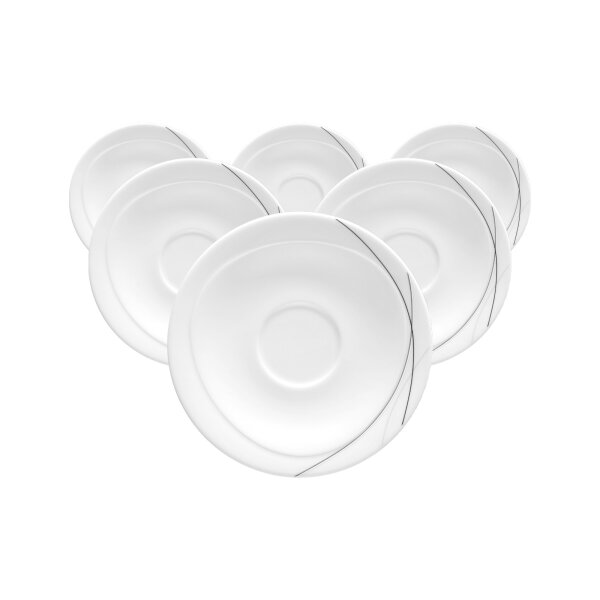 Seltmann Weiden Trio Highline Frühstücksuntertasse ø 17,5 cm 6er Set