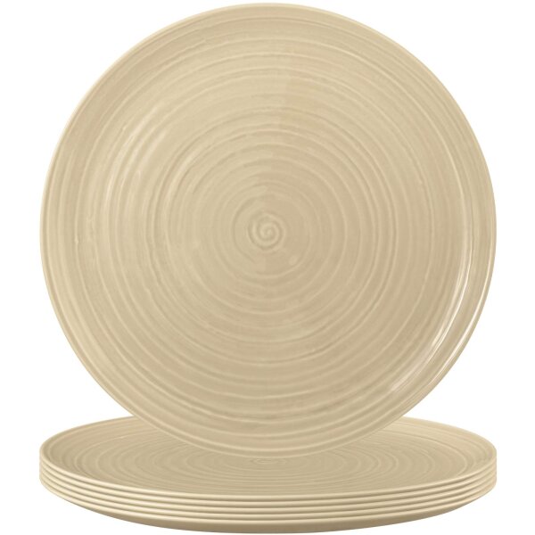 Seltmann Weiden Terra Pizzateller ø 31,5 cm 6er Set - Sandbeige