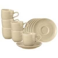 Seltmann Weiden Terra Espressotasse mit Untertasse 6er Set - Sandbeige
