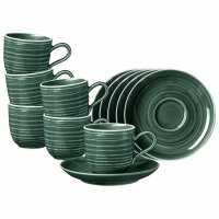 Seltmann Weiden Terra Espressotasse mit Untertasse 6er Set - Moosgrün