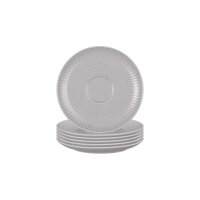 Seltmann Weiden Amina Kombi-Untertasse ø 16 cm 6er Set - Silbergrau