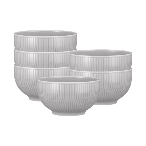 Seltmann Weiden Amina Müslischale ø 15 cm 6er Set - Silbergrau