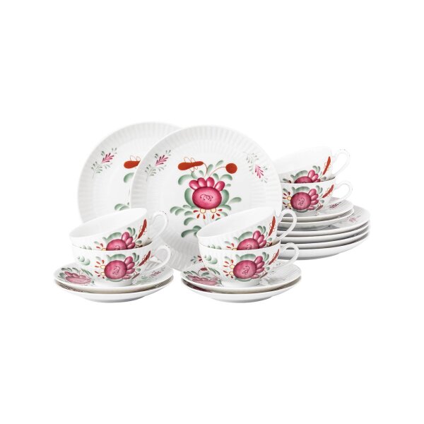 Seltmann Weiden Amina Ostfriesenrose Teeservice 18-teilig