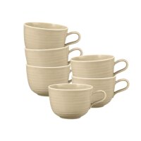 Seltmann Weiden Terra Milchkaffeetasse 400 ml 6er Set - Sandbeige