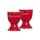 Eierbecher Doppio 2er Set - Name - Rot