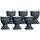 Eierbecher Doppio 6er Set - Name - Anthrazit