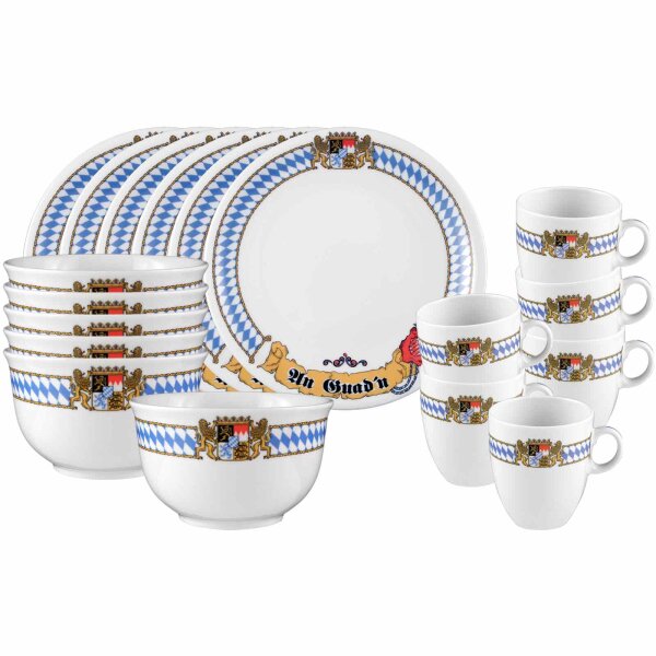 Seltmann Weiden Compact Bayern Frühstücks-Set 18-teilig