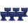 Eierbecher Doppio 6er Set - Name - Indigo Blau
