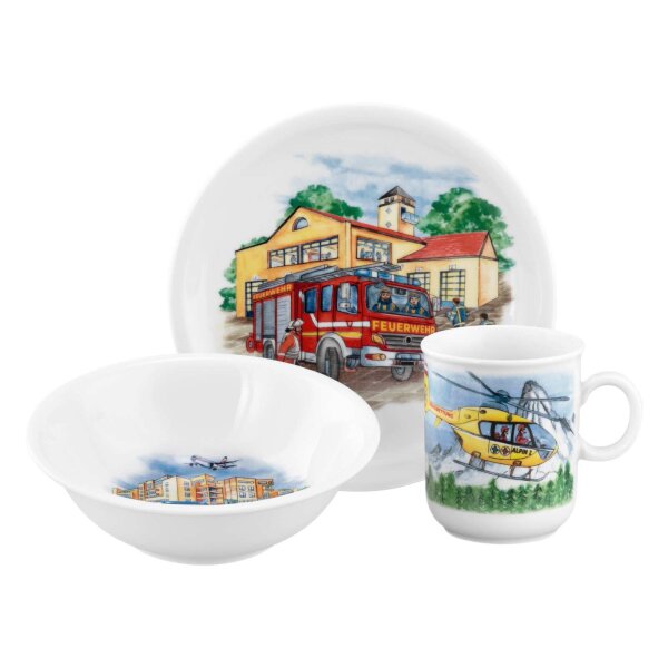 Seltmann Weiden Compact Kindergeschirr Set 3-teilig - Blaulicht