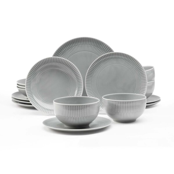 Seltmann Weiden Amina Starter-Set 16-teilig - Silbergrau
