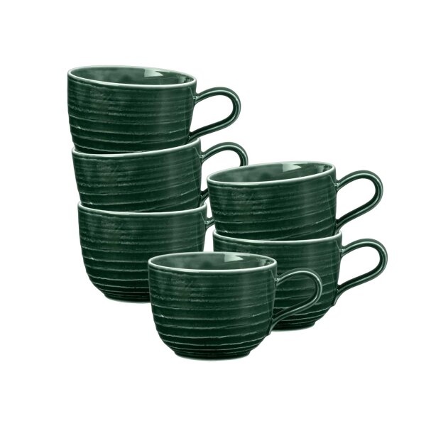 Seltmann Weiden Terra Kaffeetasse 260 ml 6er Set - Moosgrün