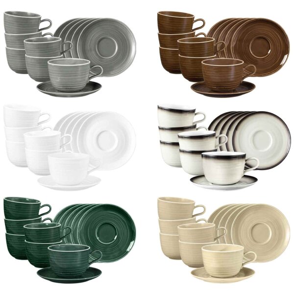Seltmann Weiden Terra Milchkaffeetasse mit Untertasse 400 ml 6er Set - Variante