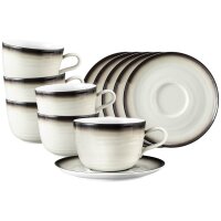 Seltmann Weiden Terra Milchkaffeetasse mit Untertasse 400 ml 6er Set - Corso