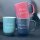 Kaffeebecher Jasper 285 ml mit Text 2er Set - Schwarz